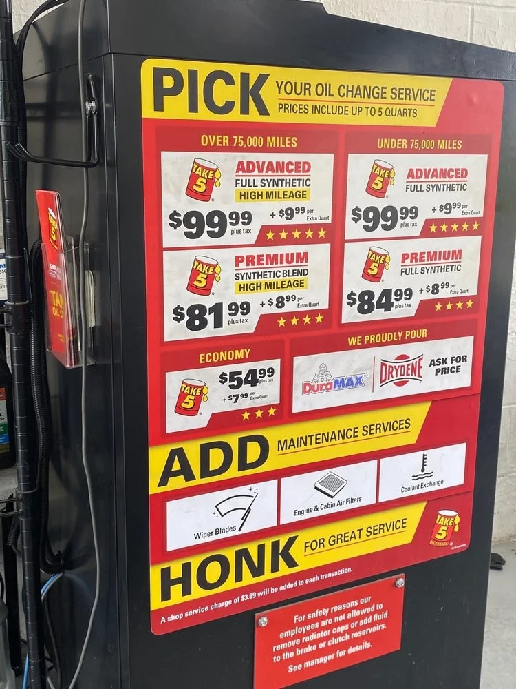 Take 5 Oil Change Prices 2025: How Much & Why It's Pricey - Car Zinity